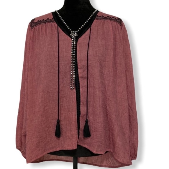 ENTRO boho tunic v neck size small - Picture 1 of 6